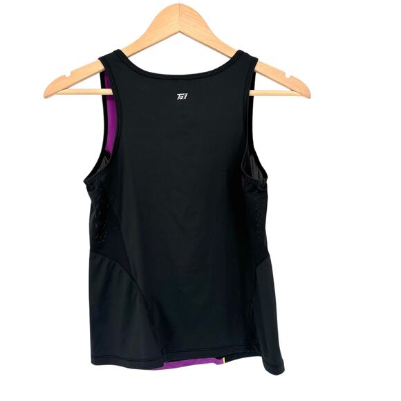 Tail Tank Top Medium Zip Mesh Activewear Tennis Pickleball Golf Purple Black - Picture 4 of 5